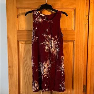 Maurices Burgundy Floral Mini Dress